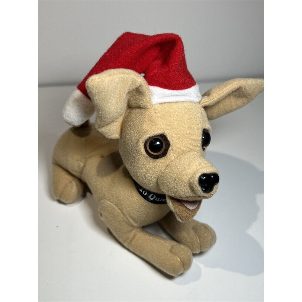 Vintage Yo Quiero Taco Bell Dog 6” Chihuahua Plush with Santa Hat|Does Not Talk